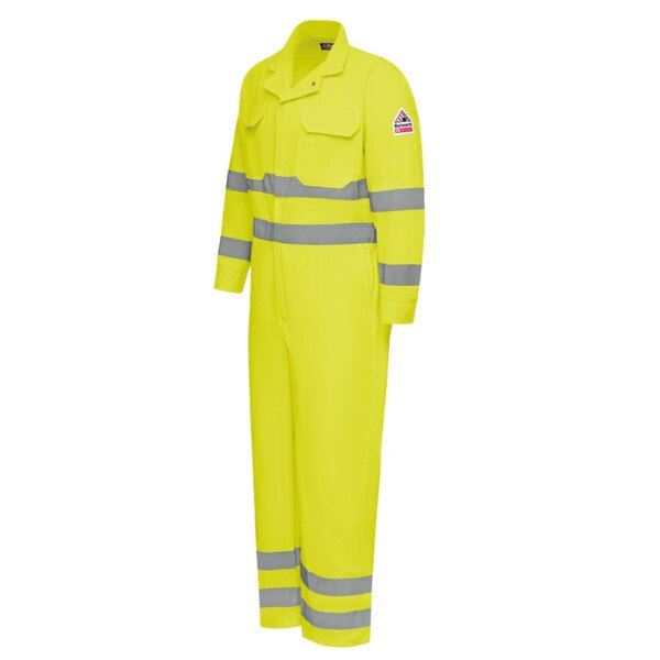 Bulwark Hi-Vis Deluxe FR Coverall with Reflective Trim in Hi-Vis Yellow